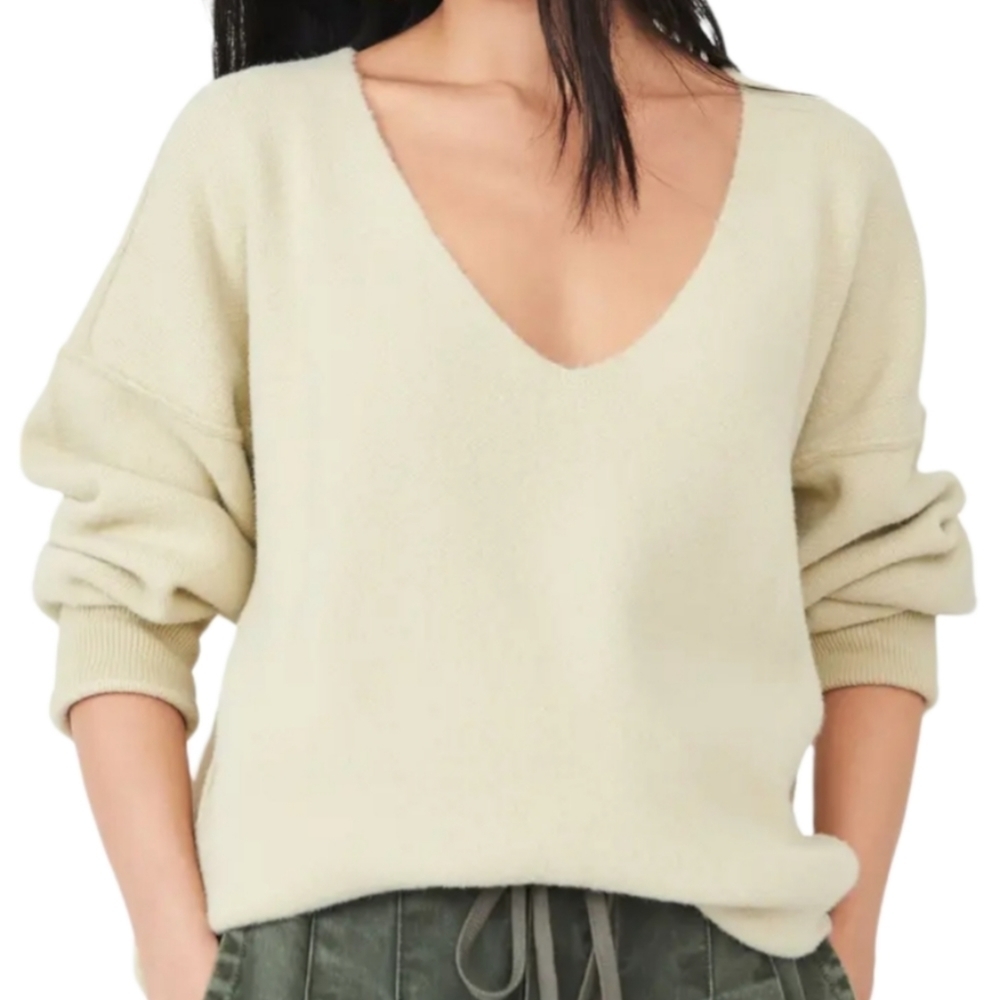 Free People Sweater-Weather V-Neck Sweater SIZE XSMALL‎ - Picture 10 of 16